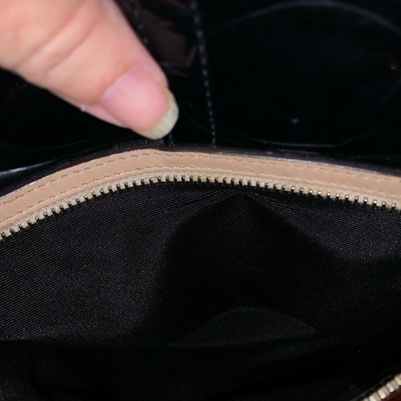 COACH Platinum Leather Trim Bag. Very classy. Multiple compartments. - Picture 9 of 11